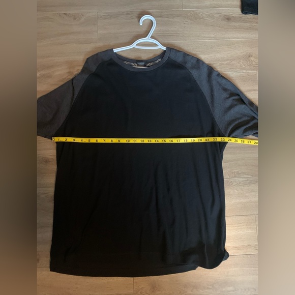 Long Sleeve Black and Grey Waffle Tee - Picture 2 of 6